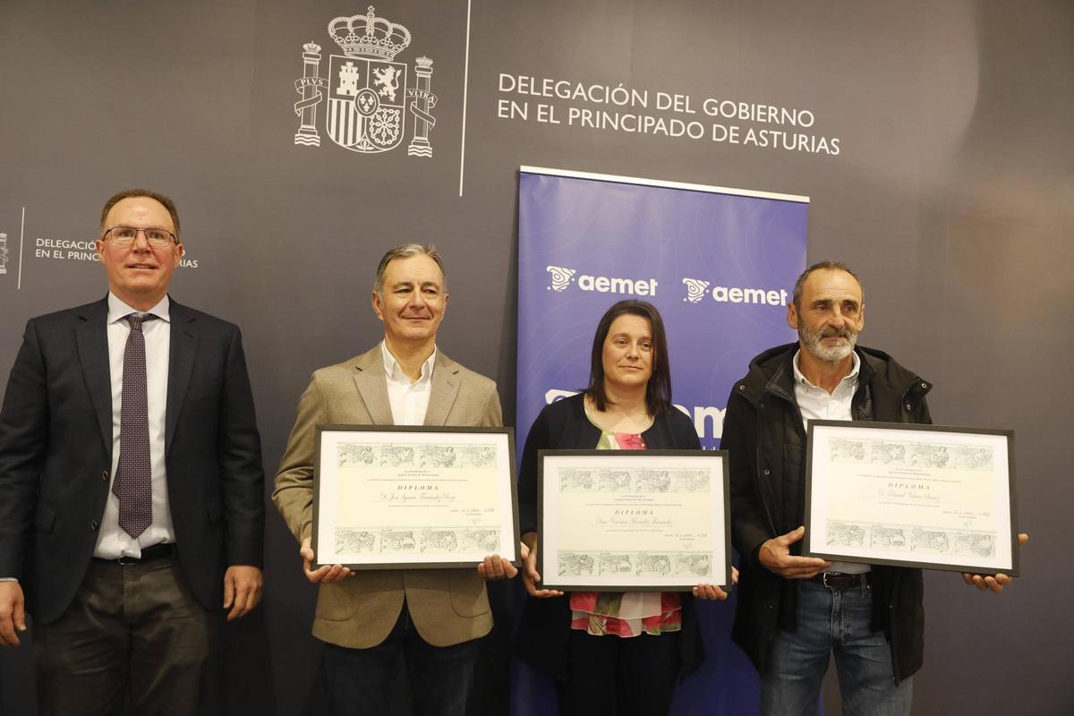 Ángel Gómez, José Ignacio Fernández Roza, Verónica Menéndez Fernández y Pascual Velasco Suárez, en Oviedo.