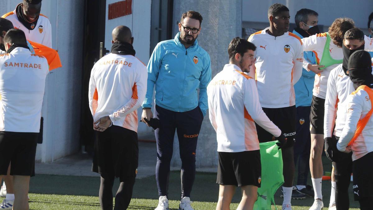 Entrenamiento del Valencia CF. Mosquera con Bordalás