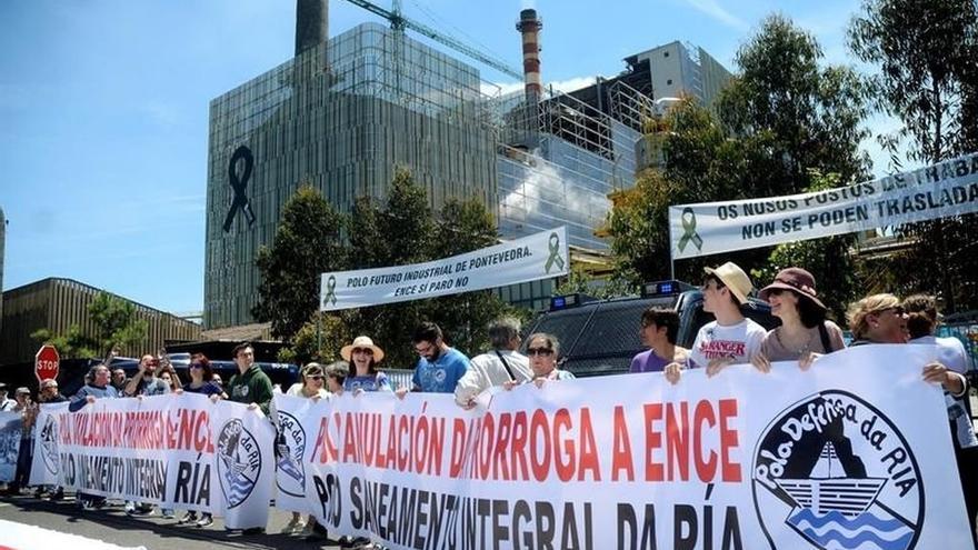 Una protesta de la Asociación en Defensa da Ría (APDR).