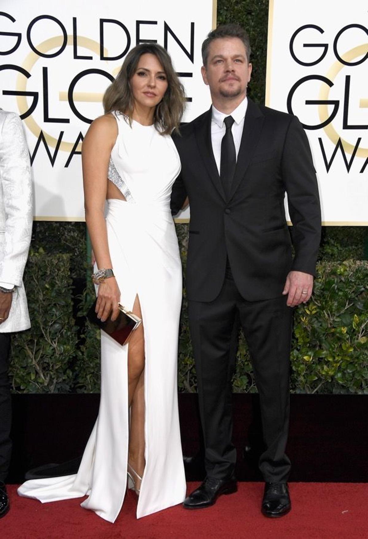 Las parejas de los Globos de Oro 2017, Luciana Barroso y Matt Damon