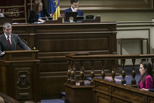 21/03/2017 POLÍTICA  debate de la nacionalidad celebrada en el parlamento de canarias con la intervención del presidente del gobierno Fernando Clavijo