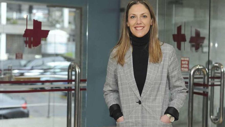 Cristina Piñeiro, esta semana, en el Hospital Universitario de A Coruña.