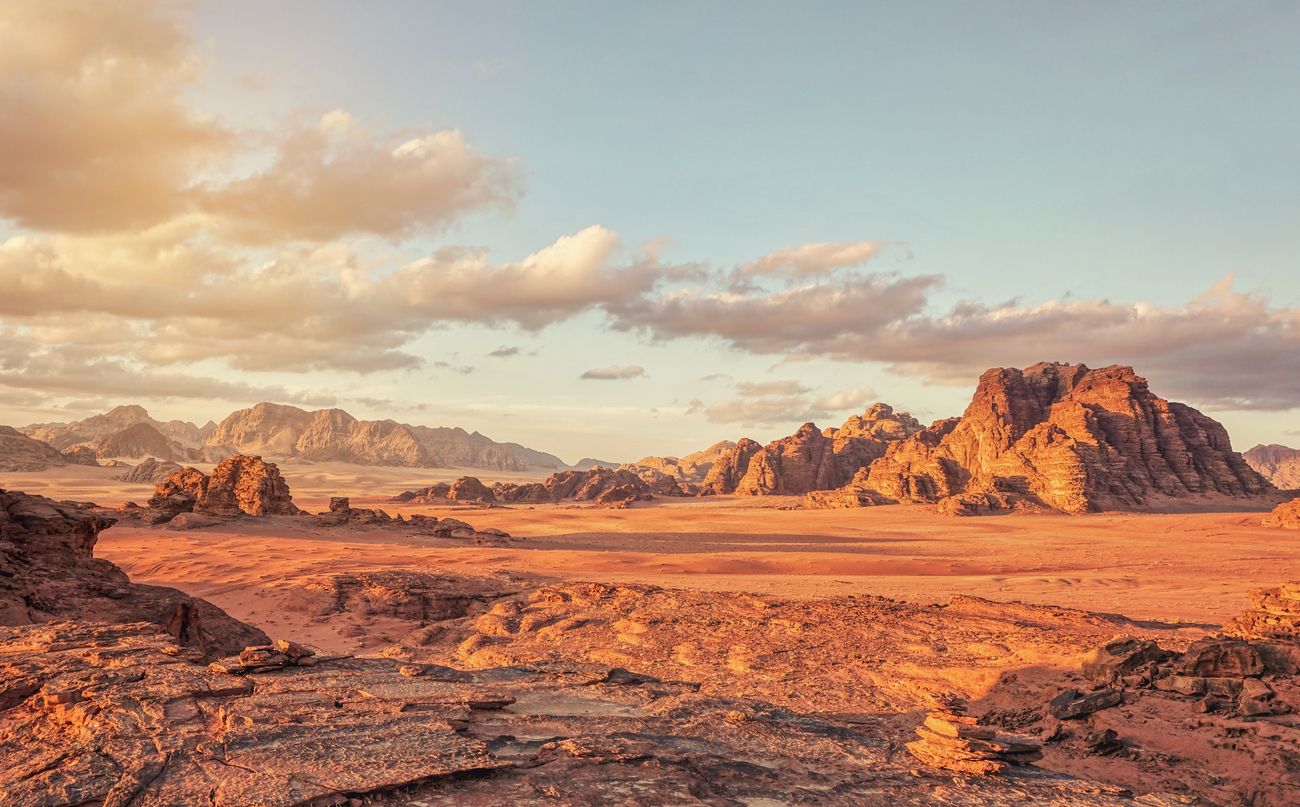 El paisaje de Wadi Rum en Jordania