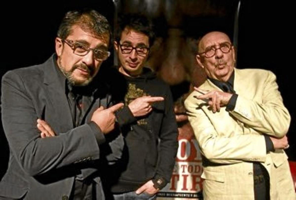 D’esquerra a dreta, Andreu Buenafuente, Berto Romero i Godoy, en la presentació de l’espectacle. D’esquerra a dreta, Andreu Buenafuente, Berto Romero i Godoy, en la presentació de l’espectacle.