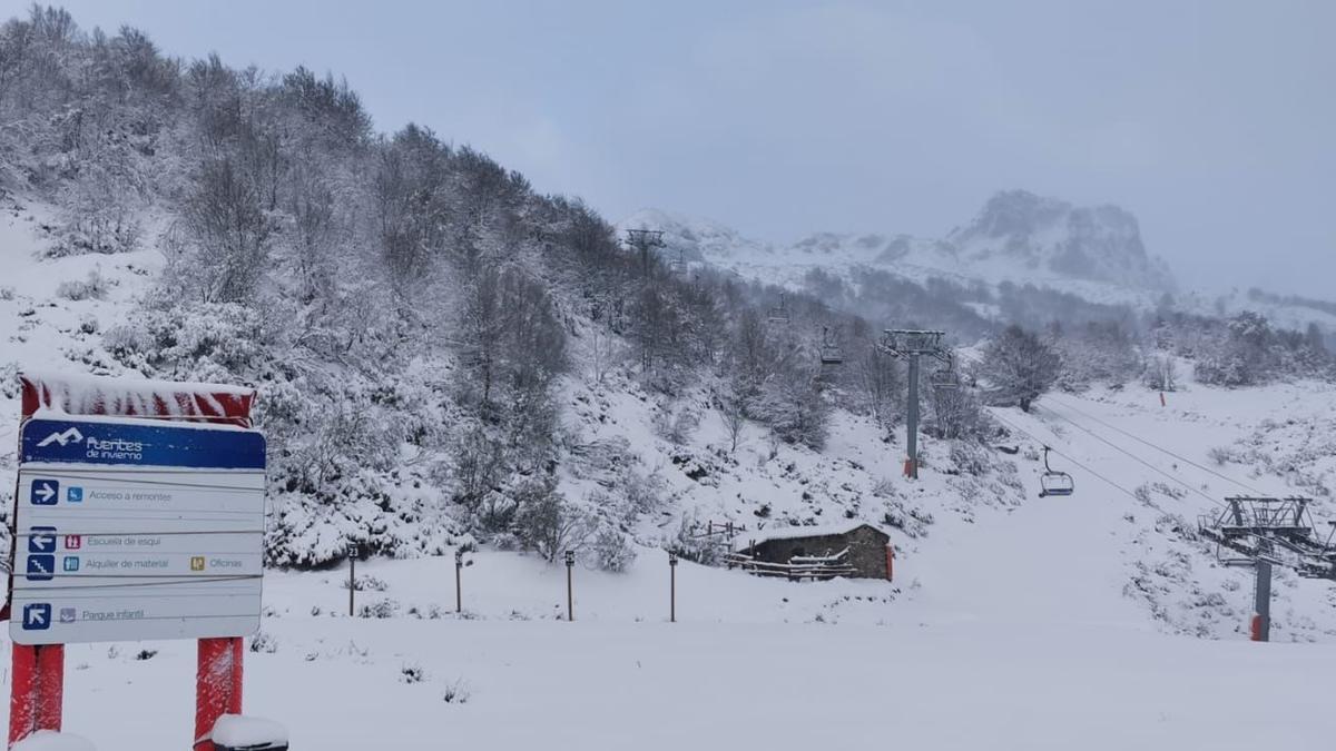 La nevada que se registra en San Isidro.