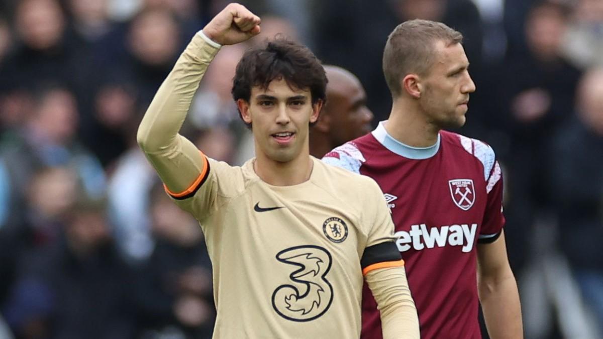 Joao Félix, jugador del Chelsea, celebra el 0-1 ante el West Ham
