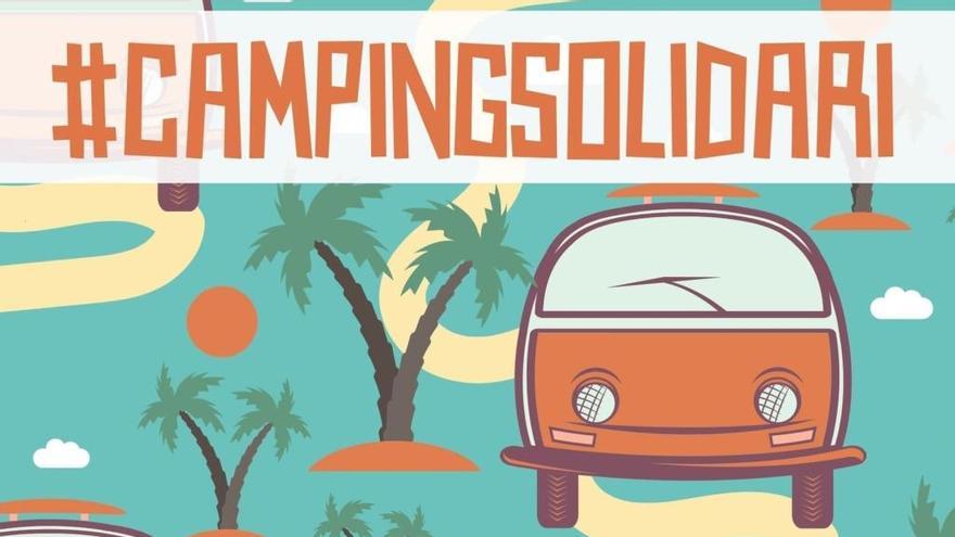 Cartell de «camping solidari»