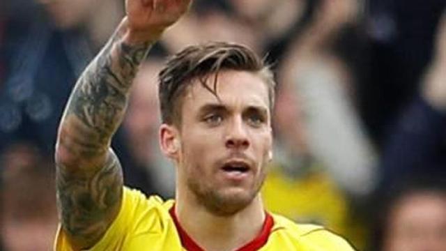 Kiko celebra un gol con el Watford.
