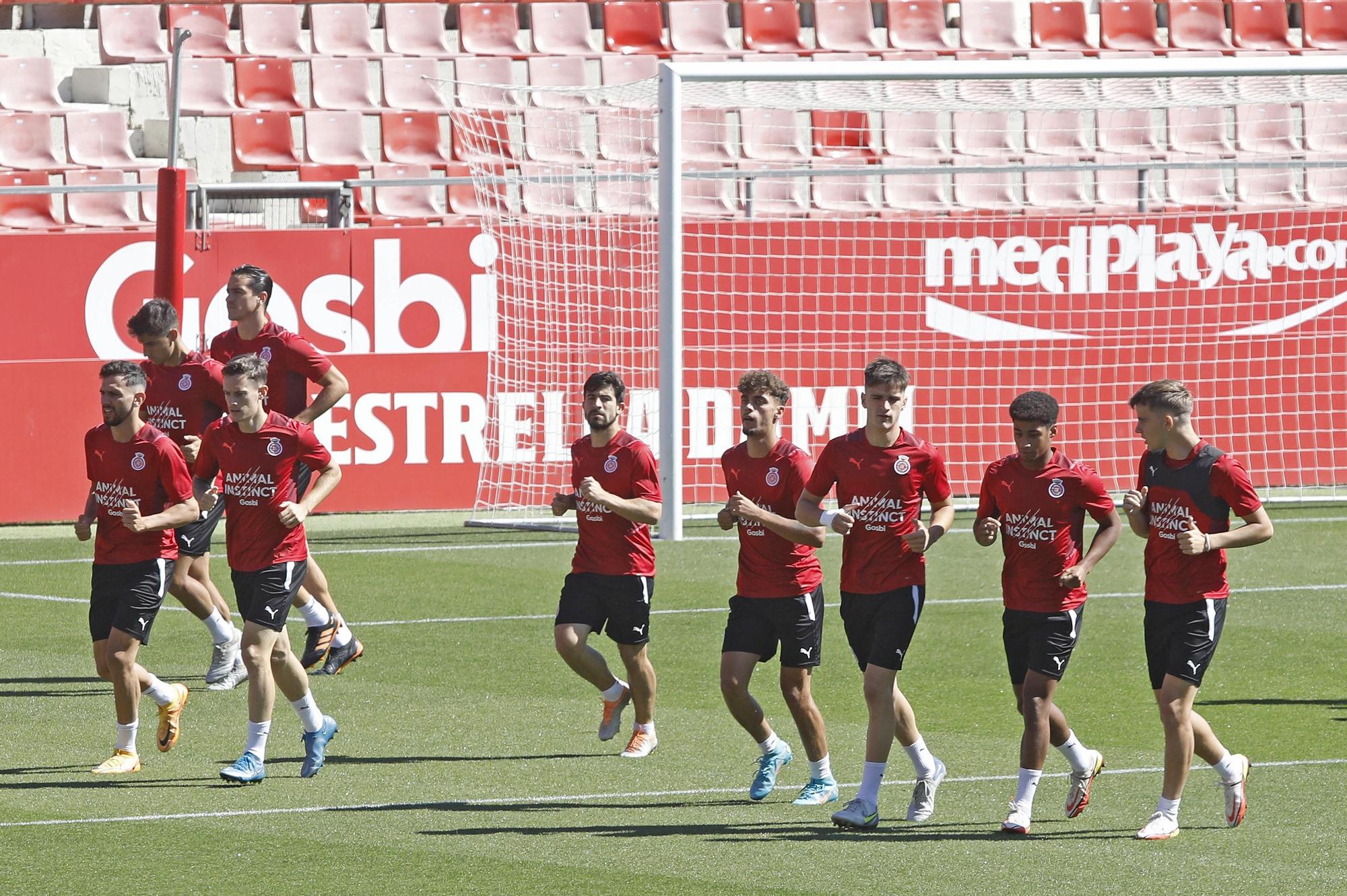 Entrenament a Montilivi abans del partit contra el Tenerife