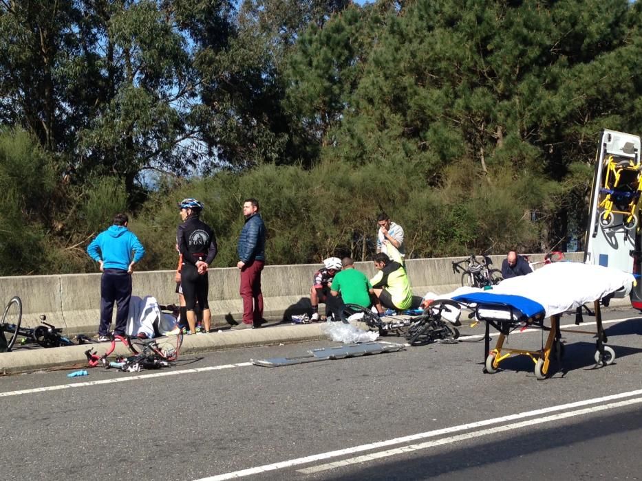 Atropello de ciclistas en A Guarda