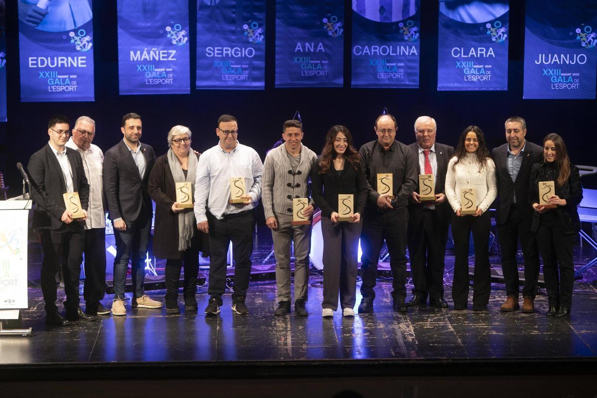 Ganadores de la pasada edición de la Gala del Deporte de Sagunt.