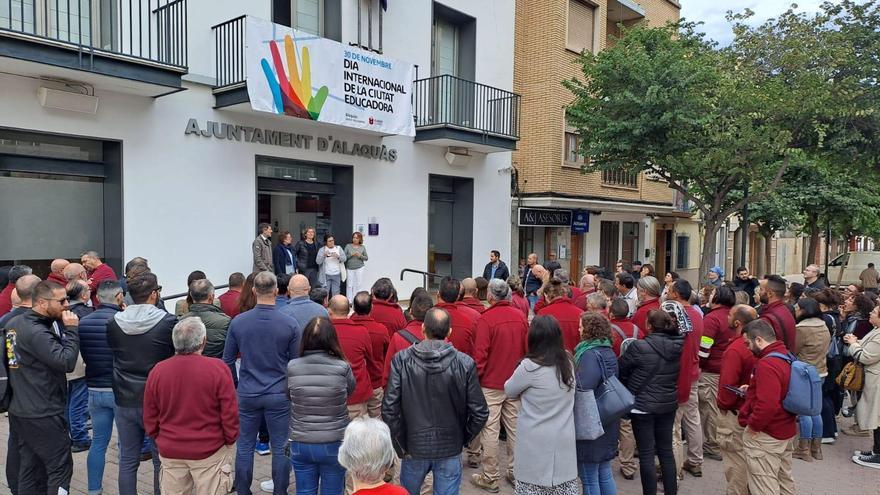 Protesta de empleados de Alaquàs por las 35 horas