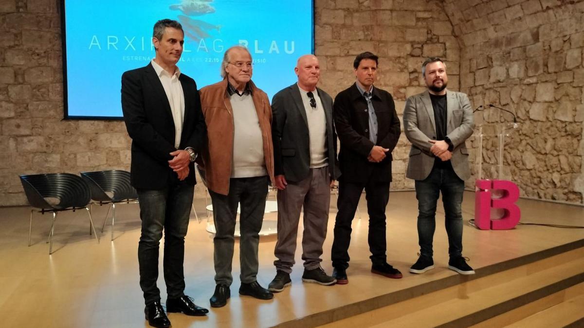 Miquel Salamanca, Andreu Manresa, Diego Villalonga, Aniol Esteban i Joan Carles Martorell, ayer.