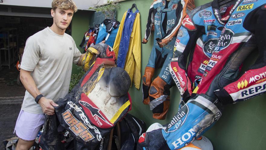 El barro enfanga las motos y los recuerdos del campeón del mundo Jaume Masià