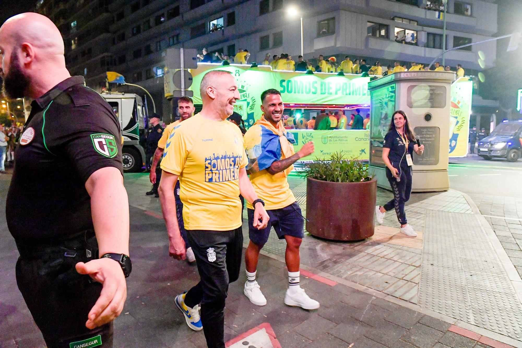 Así fue la celebración por el ascenso de la UD Las Palmas en Mesa y López