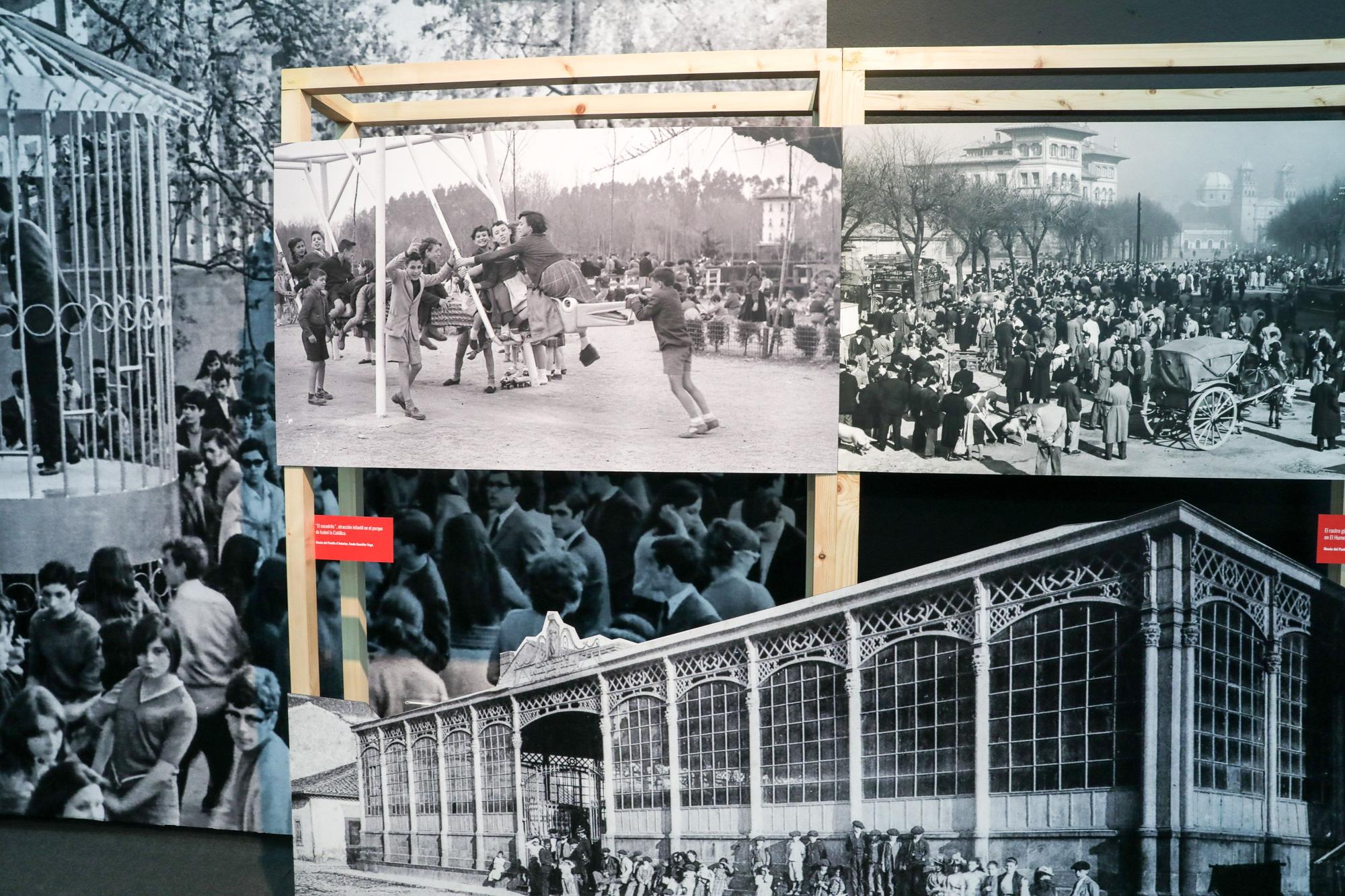 Así es el stand de Gijón en la Feria de Muestras, con imágenes antiguas de la ciudad