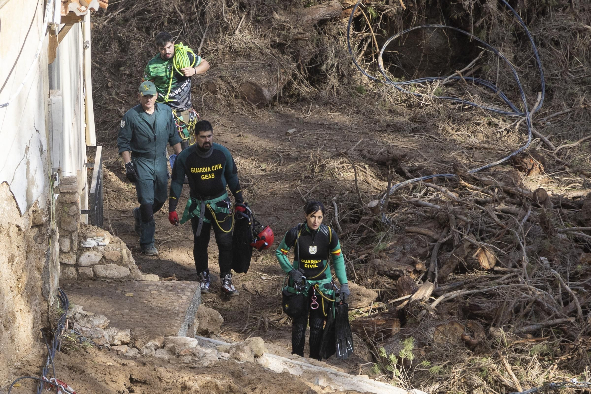 El pueblo de Letur sigue devastado este jueves  tras las fuertes inundaciones