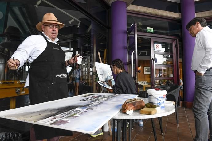 16-11-19 LAS PALMAS DE GRAN CANARIA. MUELLE DEPORTIVO. LAS PALMAS DE GRAN CANARIA.  Certamen de pintura rápida Mar de Velas organizado por la fundación Puertos de Las Palmas. Fotos: Juan Castro.  | 16/11/2019 | Fotógrafo: Juan Carlos Castro