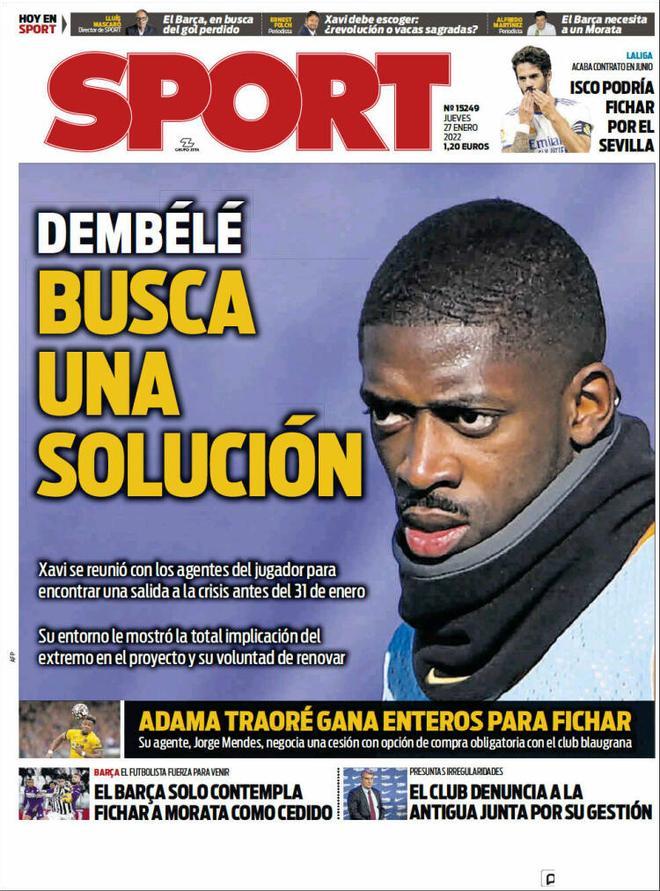 Estas son las portadas de la prensa deportiva de hoy