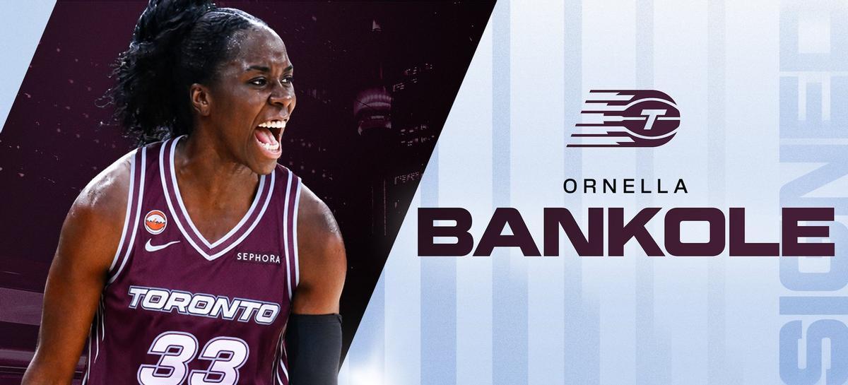 Cartel de presentación del fichaje de Bankolé por Toronto
