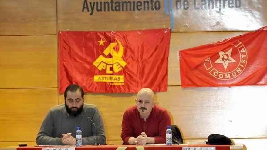 Jonatan López y Faustino Zapico, durante la charla.