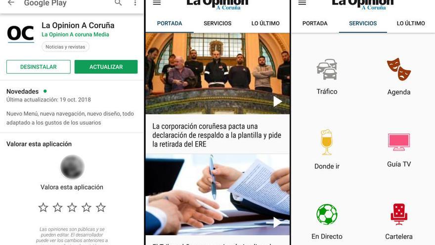 LA OPINIÓN A CORUÑA estrena nueva App móvil para Android