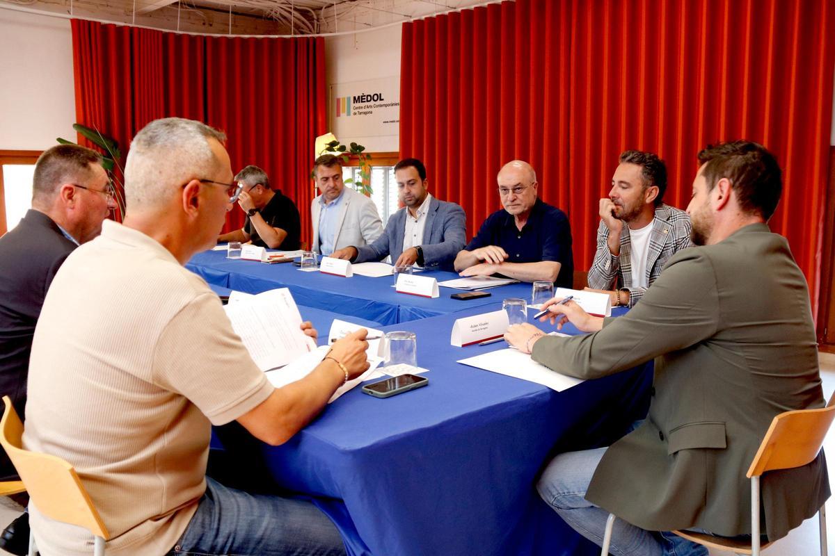 La reunión de los alcaldes en la Casa Canals de Tarragona.