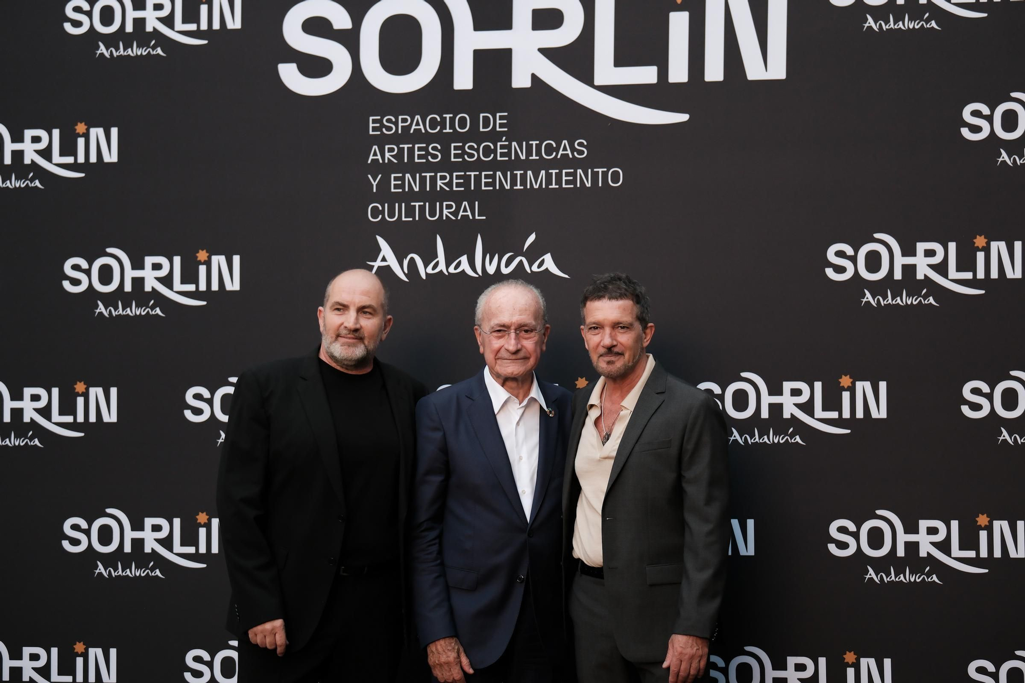 Photocall de la inauguración de Sohrlin Andalucía, el nuevo proyecto de Antonio Banderas y Domingo Sánchez de una escuela de artes escénicas.