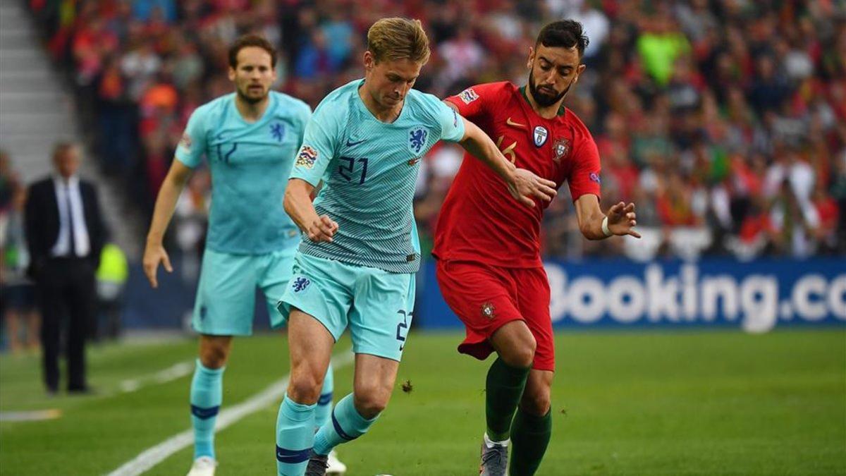 Frenkie de Jong puso fin a la temporada ante Portugal, en la final de la UEFA Nations League