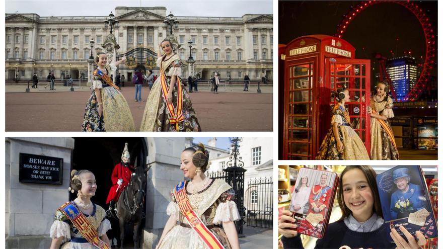 Cuando las falleras mayores de València 2018 visitaron Londres y el Palacio de Buckingham en el Extra de Fallas de Levante-EMV