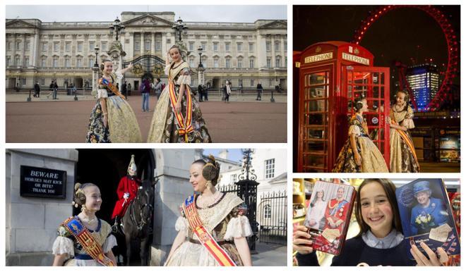 Cuando las falleras mayores de València 2018 visitaron Londres y el Palacio de Buckingham en el Extra de Fallas de Levante-EMV