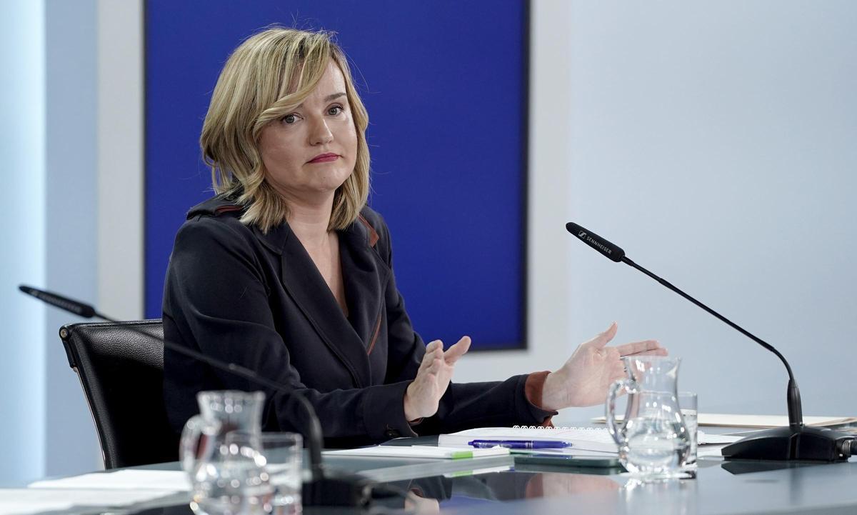 Rueda de prensa posterior al Consejo de Ministros en la que han participado Pilar Alegría y Diana Morant.