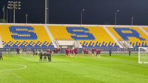 El Barça se ha entrenado el día antes del clásico en la Ciudad Deportiva del Al Nassr