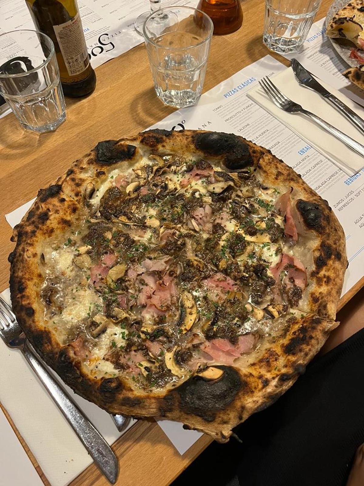 Esta es la pizza del Restaurante 500 Grados