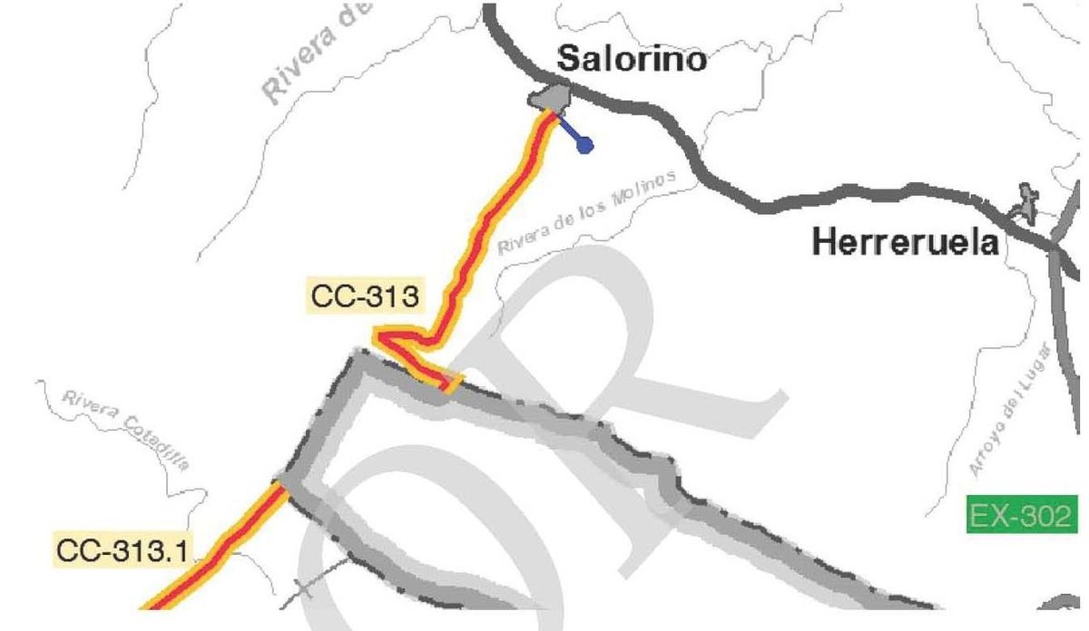 Mapa de la carretera.