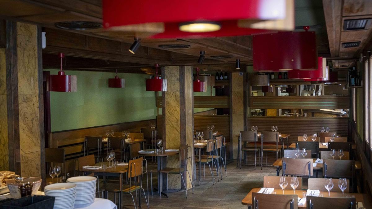 El comedor de L'Osteria del Prat.