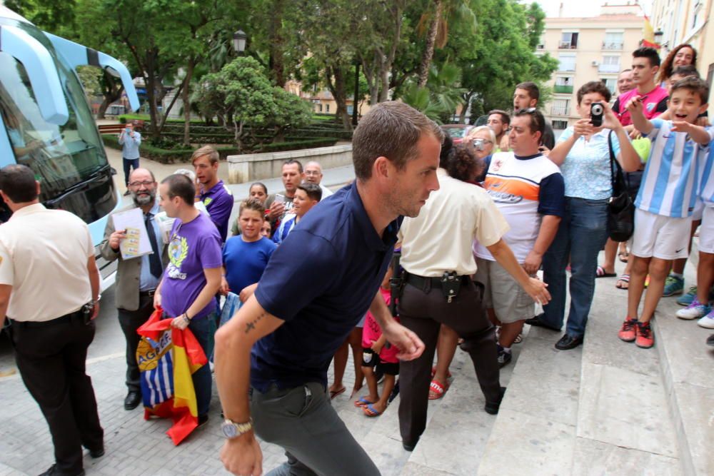 Ofrenda floral del Málaga CF