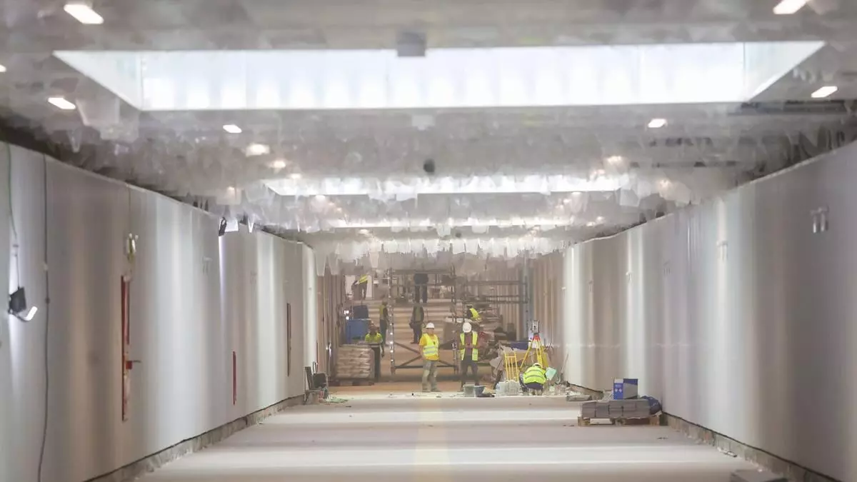 El túnel peatonal del metro que une las estaciones de Xàtiva y Alicante se abrirá antes de Navidad