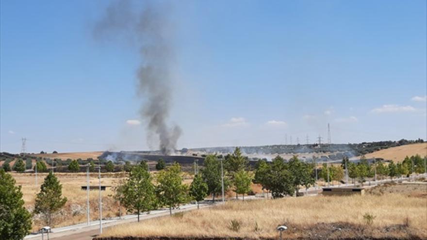 La columna de humo generada por el incendio.