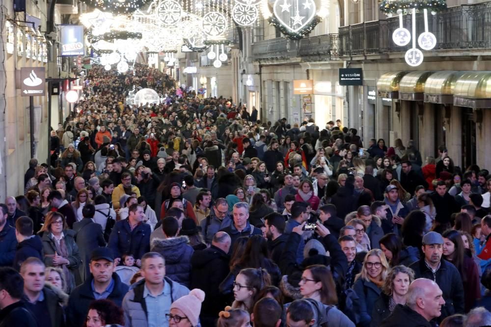 Luces de Navidad en Vigo 2019.