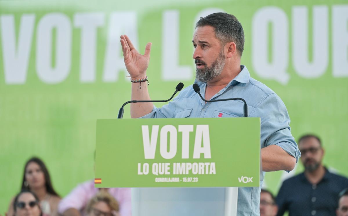 El presidente de Vox, Santiago Abascal.