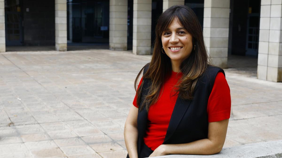 Lola Vilas, directora de Uber España, ayer, en Zaragoza.