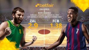 Zalgiris Kaunas vs. Barça Basket: horario, TV, estadísticas, clasificación y pronósticos