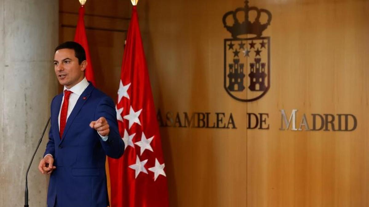 El secretario general del PSOE de Madrid y portavoz del partido en la Asamblea regional, Juan Lobato