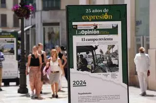 La exposición por los 25 años de La Opinión en la calle Larios, en imágenes