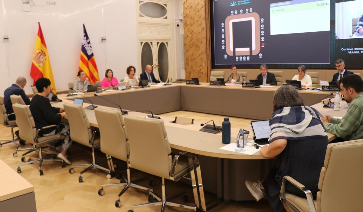 La comisión de Territorio, Movilidad y Vivienda del miércoles en la que se trató la nueva ley que afecta sólo a Ibiza.