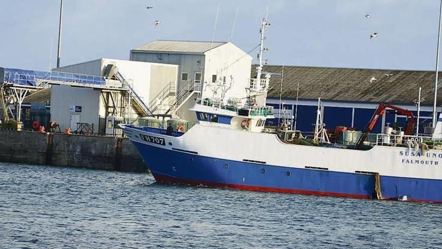 Llegada a Castletownbere del barco &quot;Susa Uno&quot;, de capital gallego pero abanderado en Reino Unido. // Iván Rodríguez