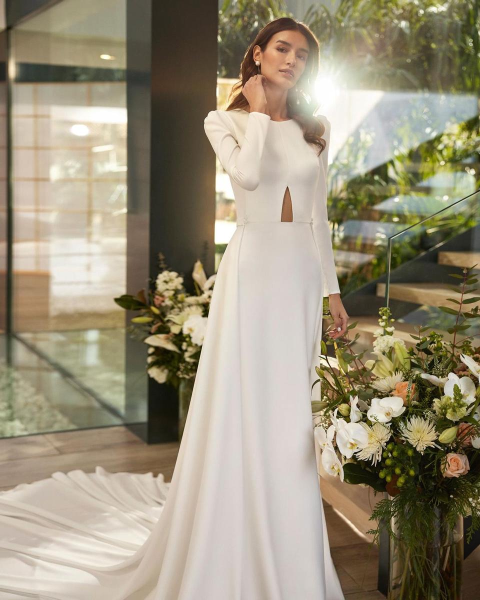 Vestido de novia Maymo con silueta en línea A