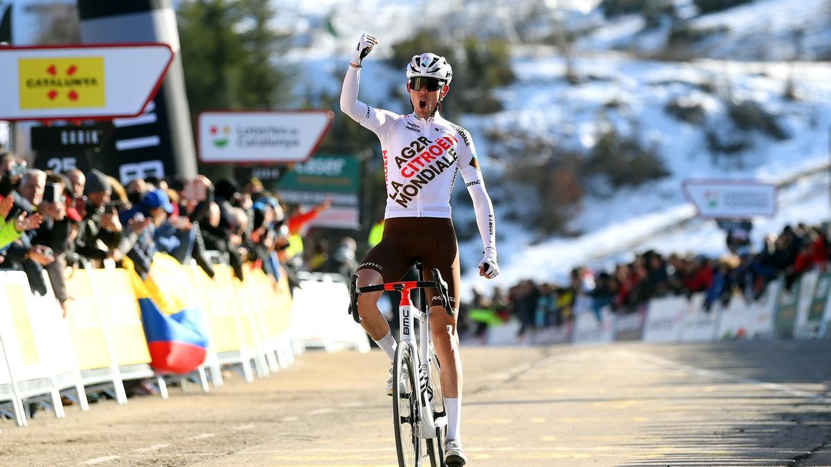 El ciclista australià Ben O&#039;coonor després d&#039;arribar primer a la Molina