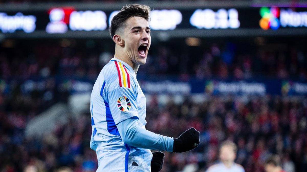 Gavi, autor del gol de España